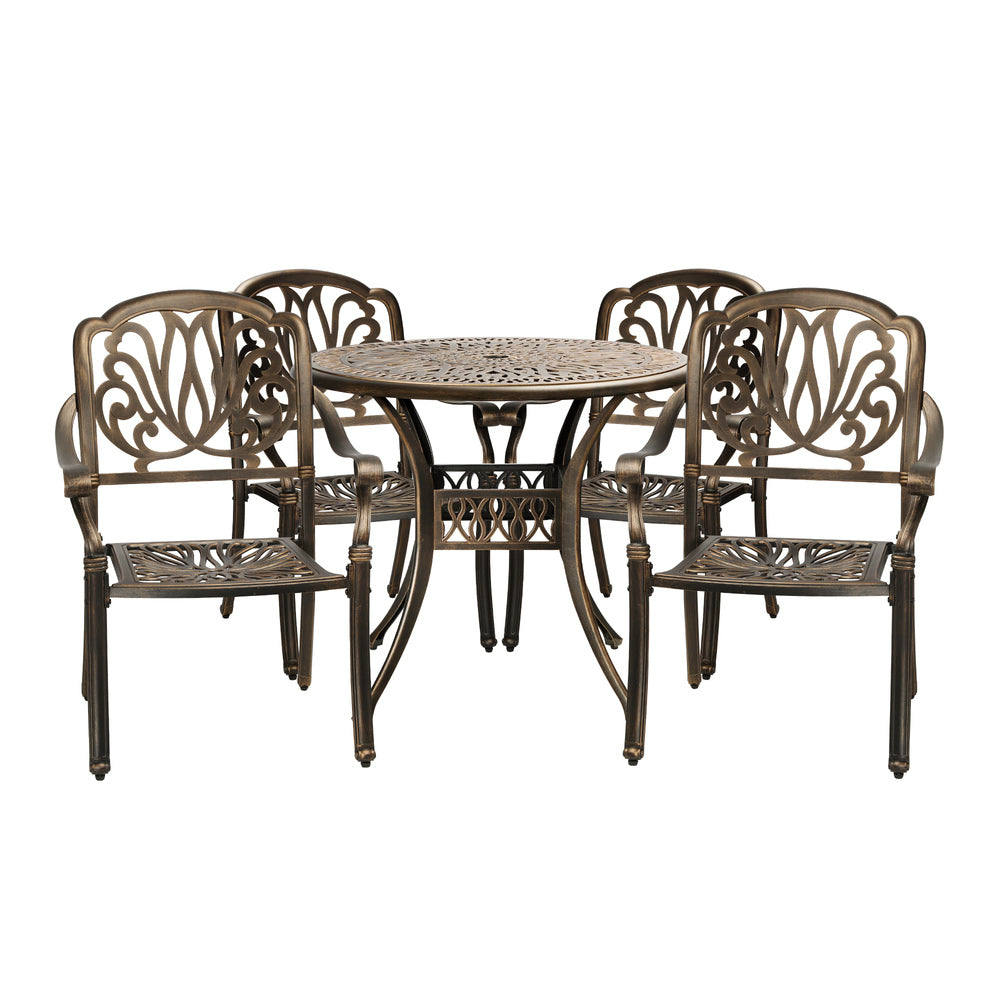 Outdoor Furniture 5 Piece Dining Set Chairs Table Bistro Set Patio Garden