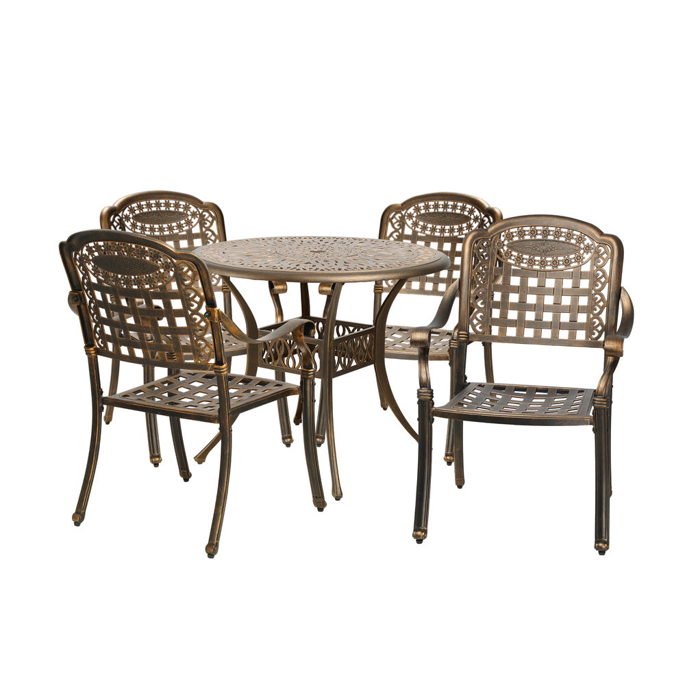 Outdoor Furniture 5 Piece Dining Set Chairs Table Bistro Set Patio Garden