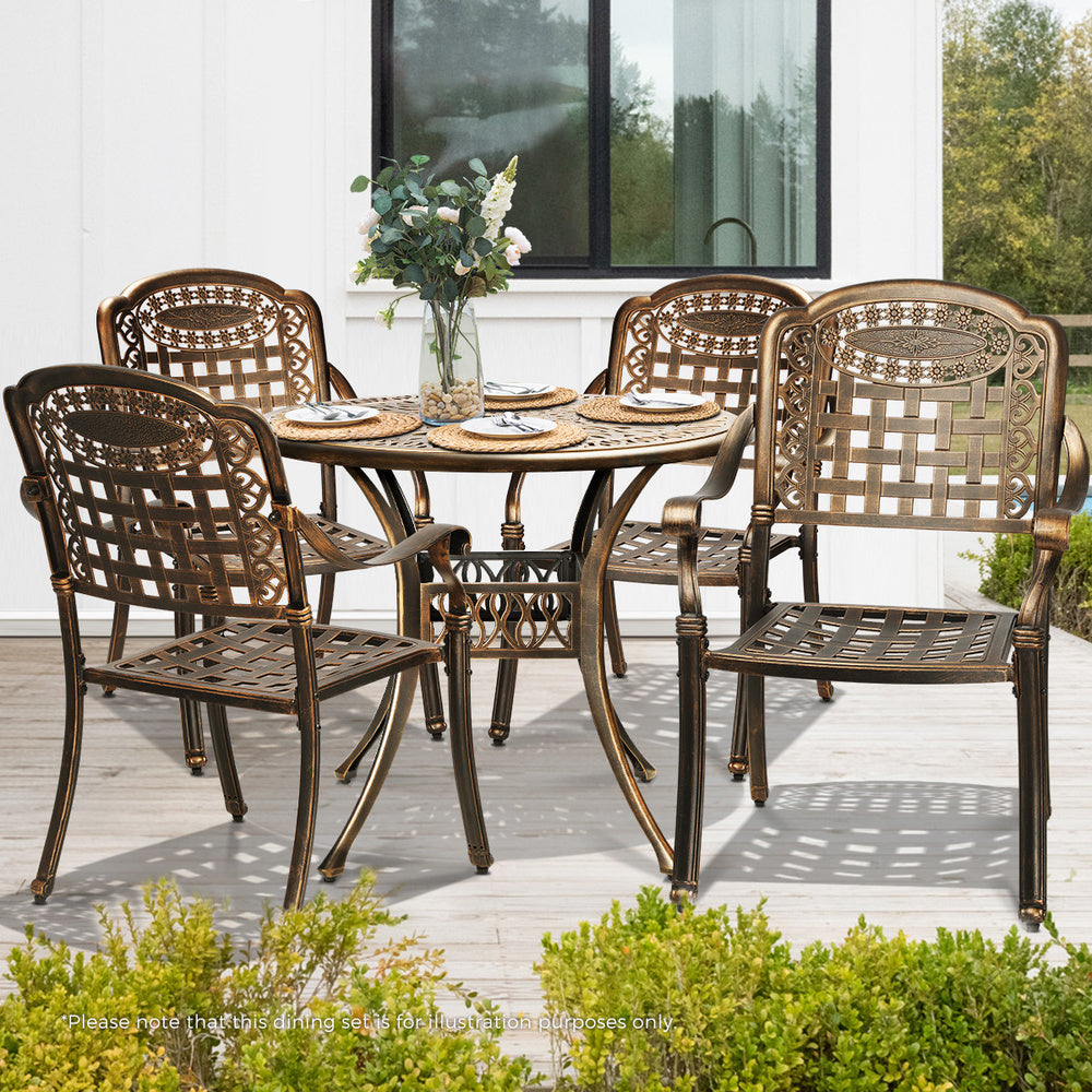 Outdoor Furniture 5 Piece Dining Set Chairs Table Bistro Set Patio Garden