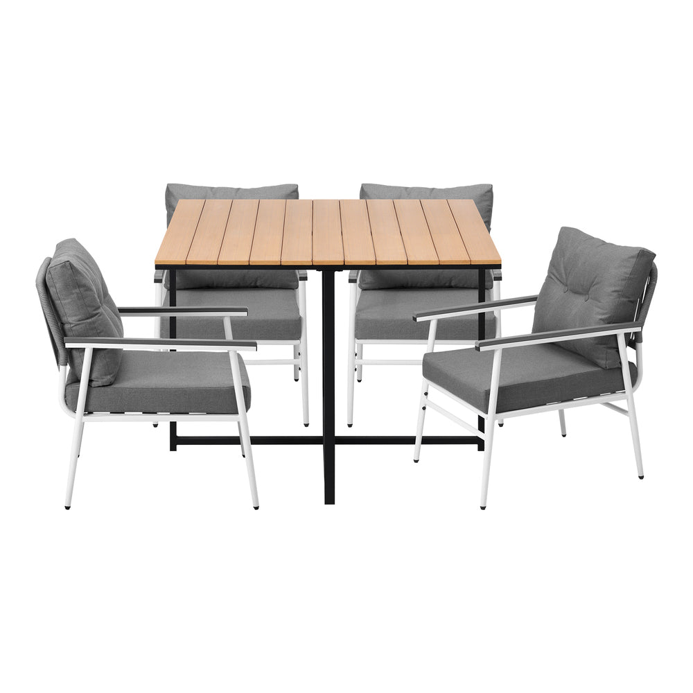 Outdoor Dining Set Garden Table and Chairs 5PCS