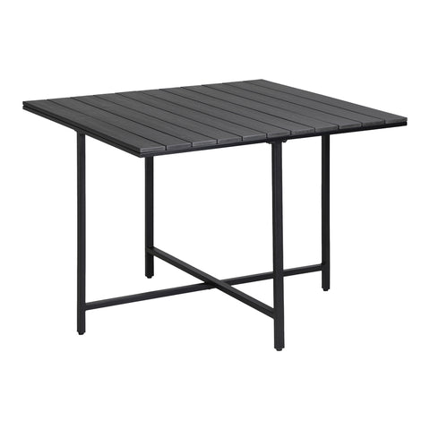 Outdoor Dining Table Black Wood-Plastic