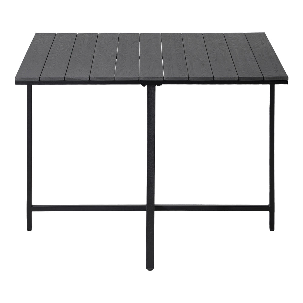 Outdoor Dining Table Black Wood-Plastic