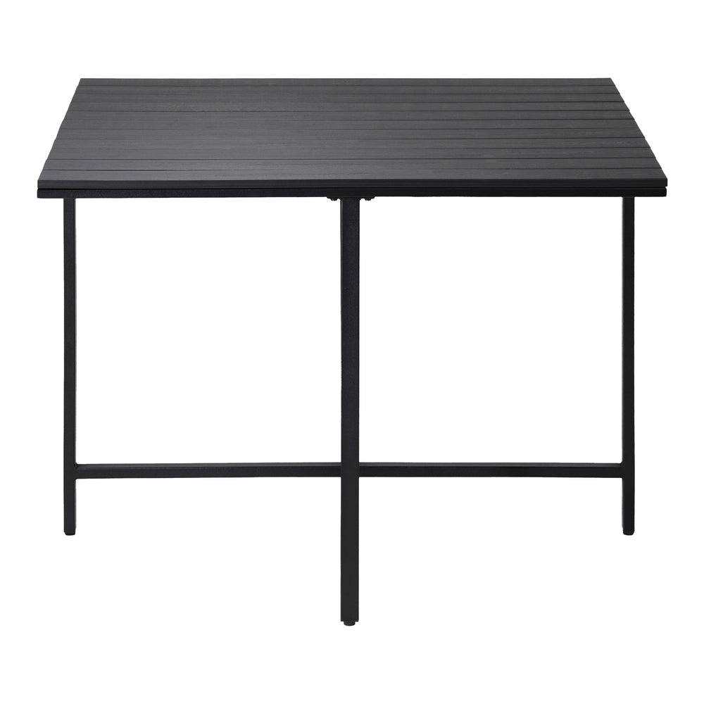 Outdoor Dining Table Black Wood-Plastic