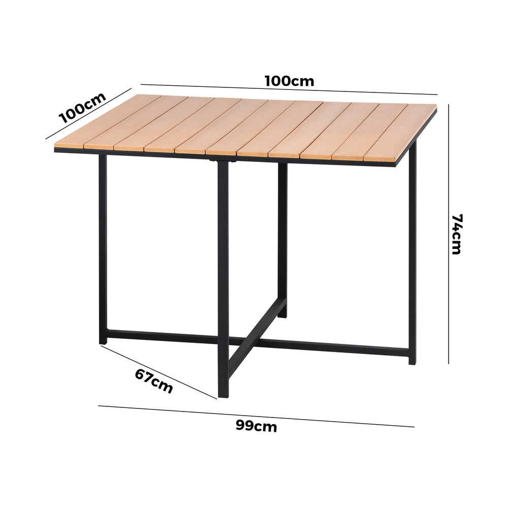 Outdoor Dining Table Furniture Lounge Patio Garden Setting Wood-Plastic