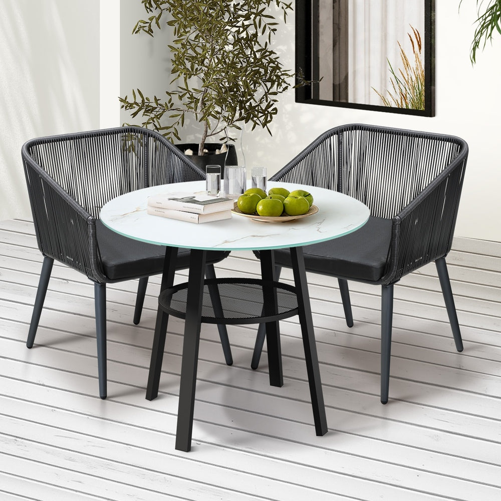 3PCS/5PCS Outdoor Dining Set Marble-style Table