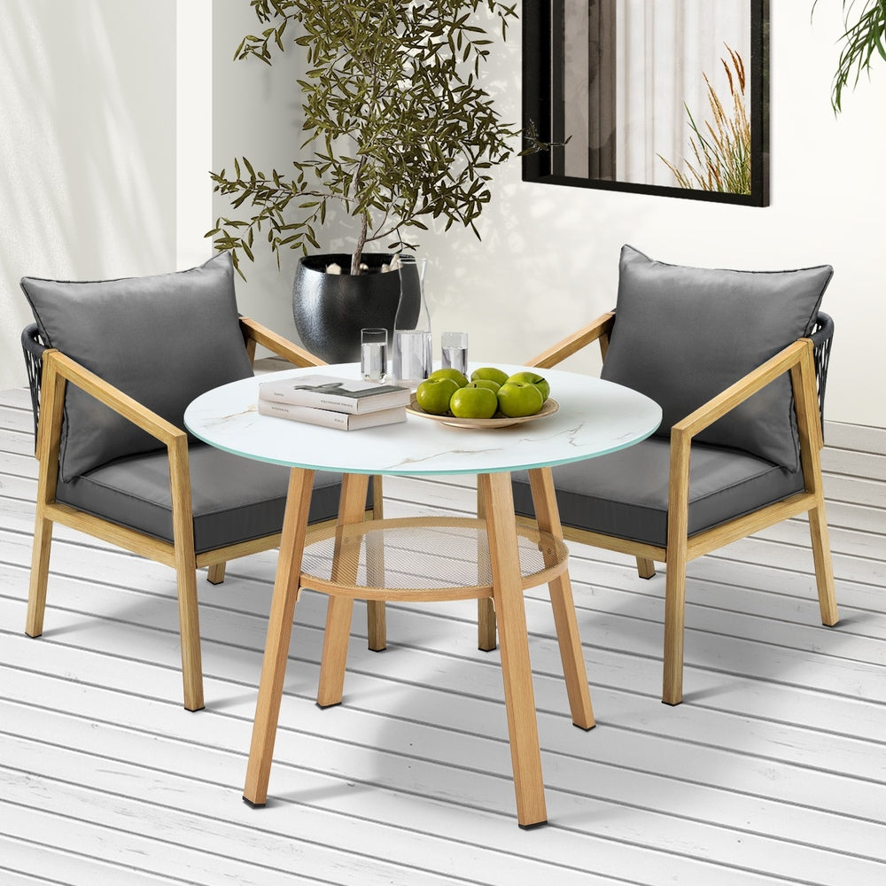 3PCS/5PCS Outdoor Dining Set Table Lounge Chair