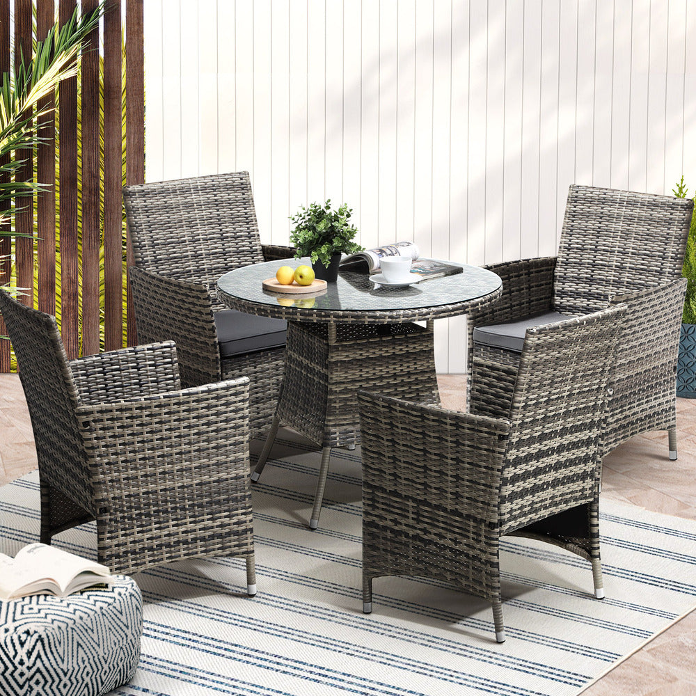 Outdoor Dining Set Table & Chairs Patio Lounge