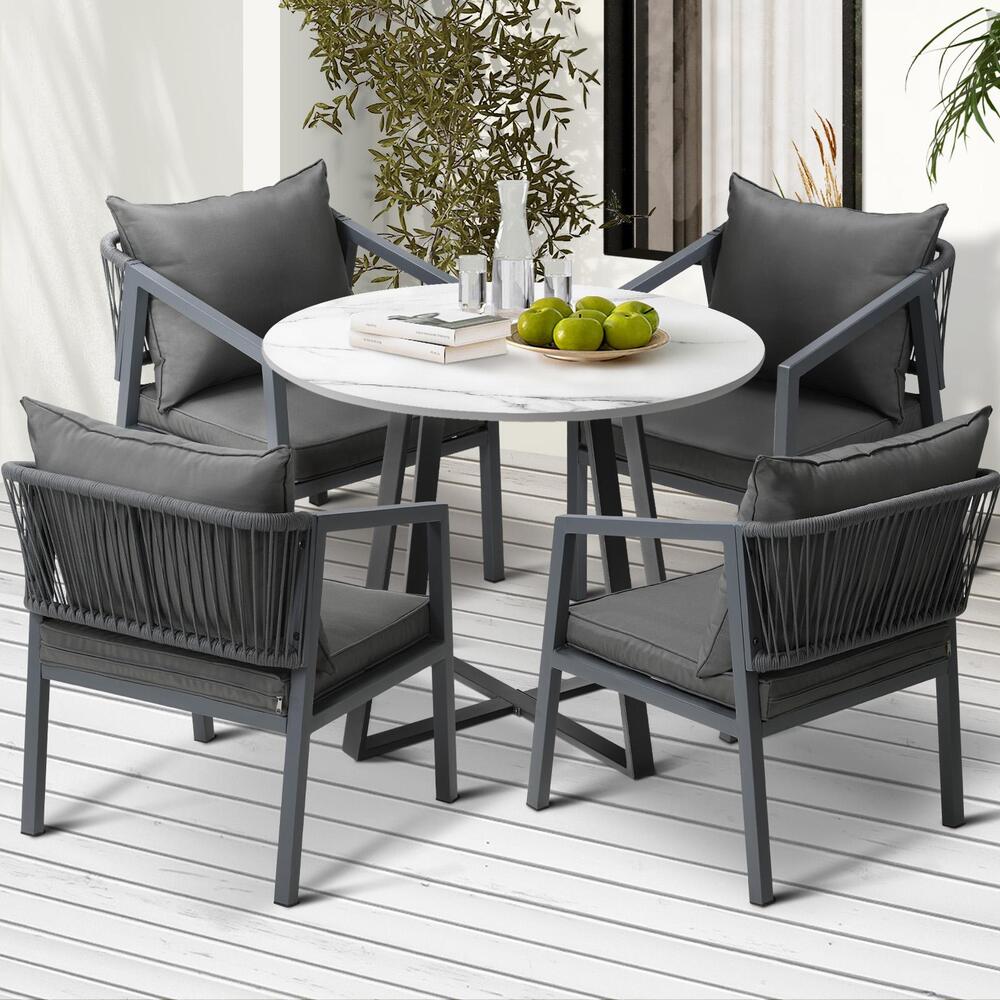 3PCS/5PCS Outdoor Dining Set Table&Lounge Chair