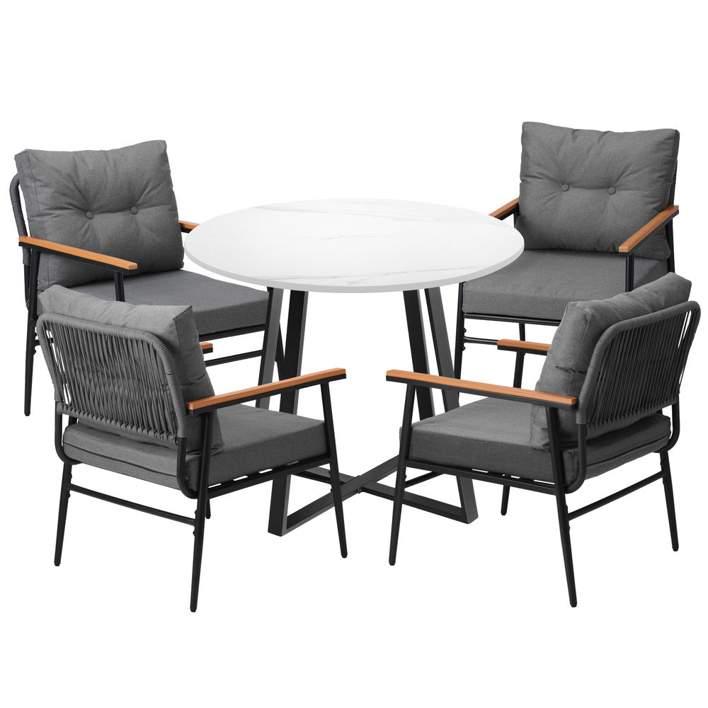 Outdoor Dining Set 5PCS Garden Lounge Setting