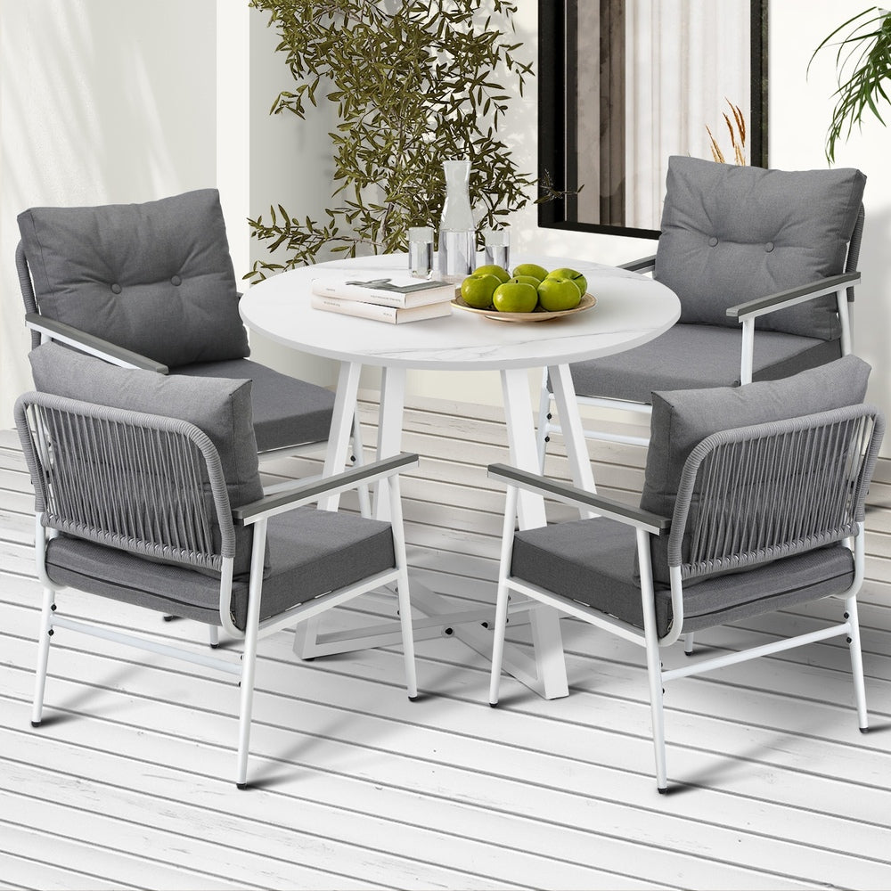 Outdoor Dining Set Patio Setting 4 Seater Round Table