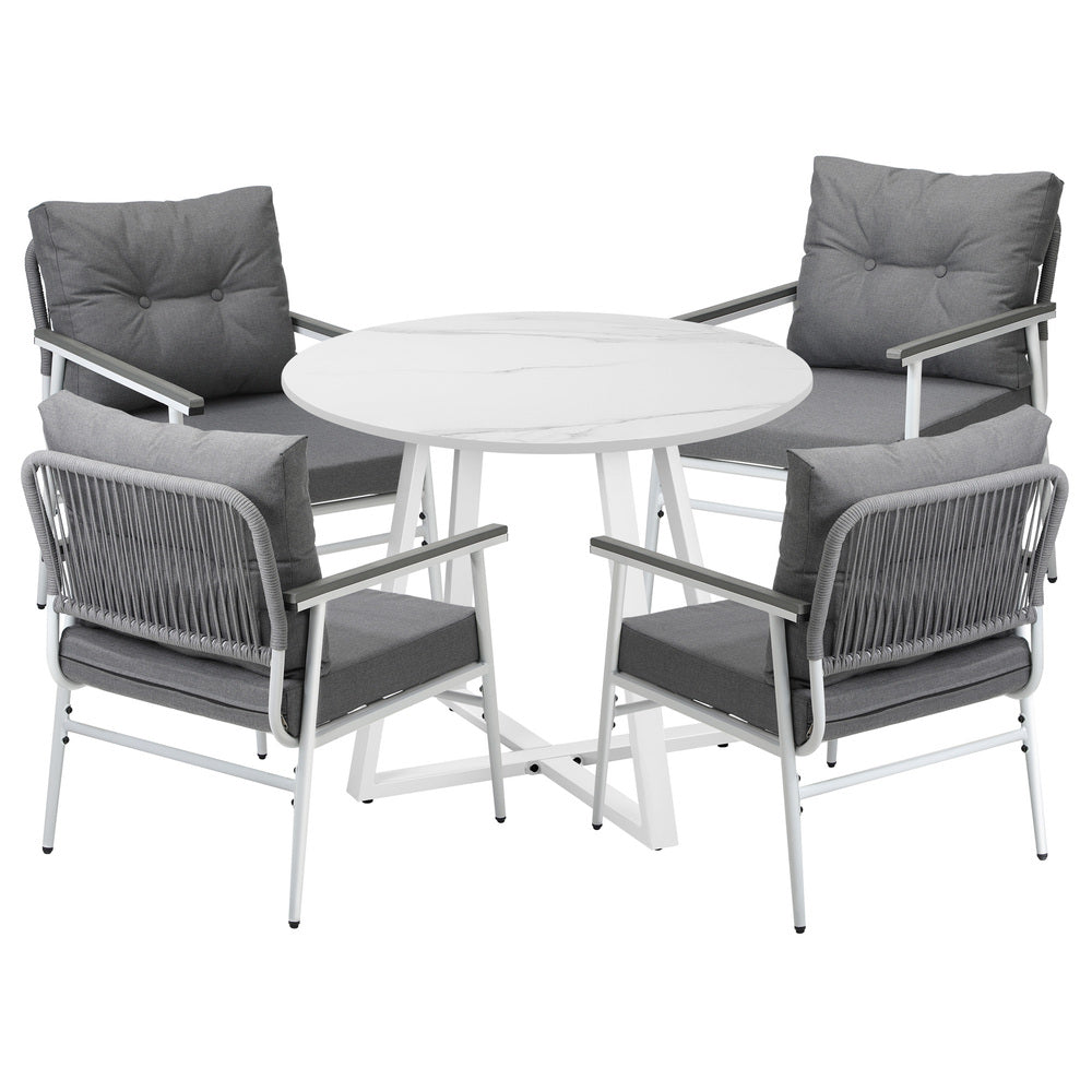 Outdoor Dining Set Patio Setting 4 Seater Round Table