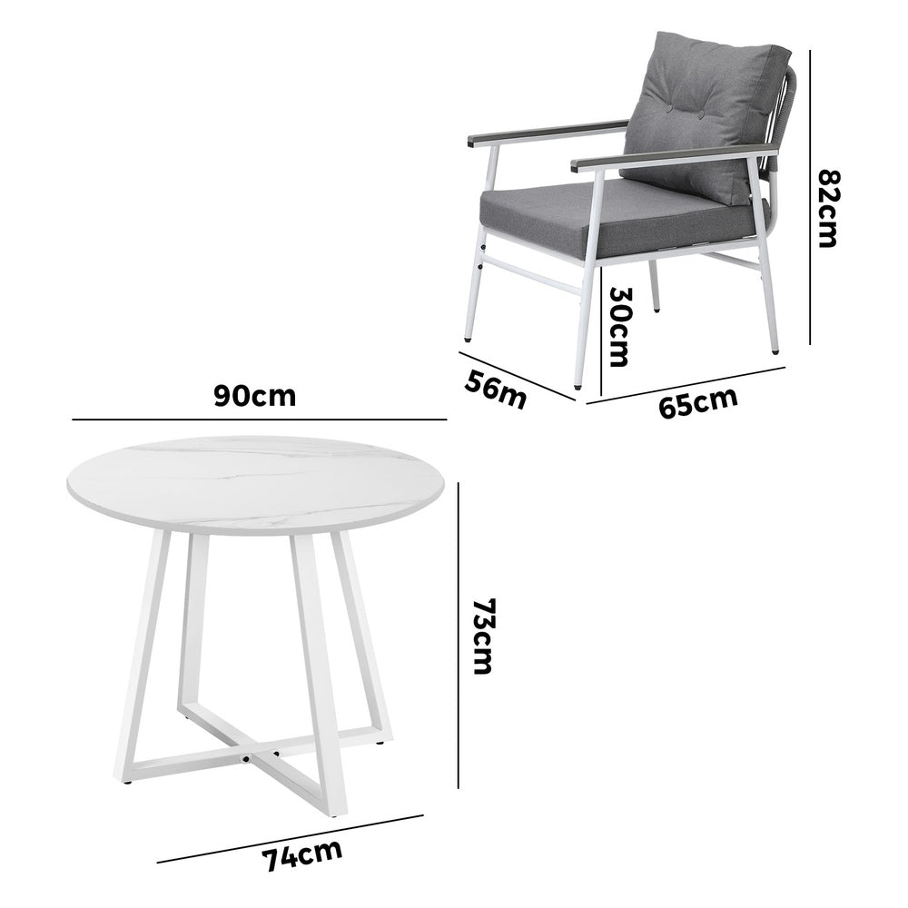 Outdoor Dining Set Patio Setting 4 Seater Round Table