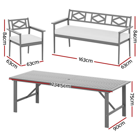 Durable 5-Piece Wooden Outdoor Dining Set