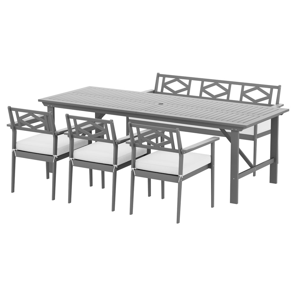 Durable 5-Piece Wooden Outdoor Dining Set