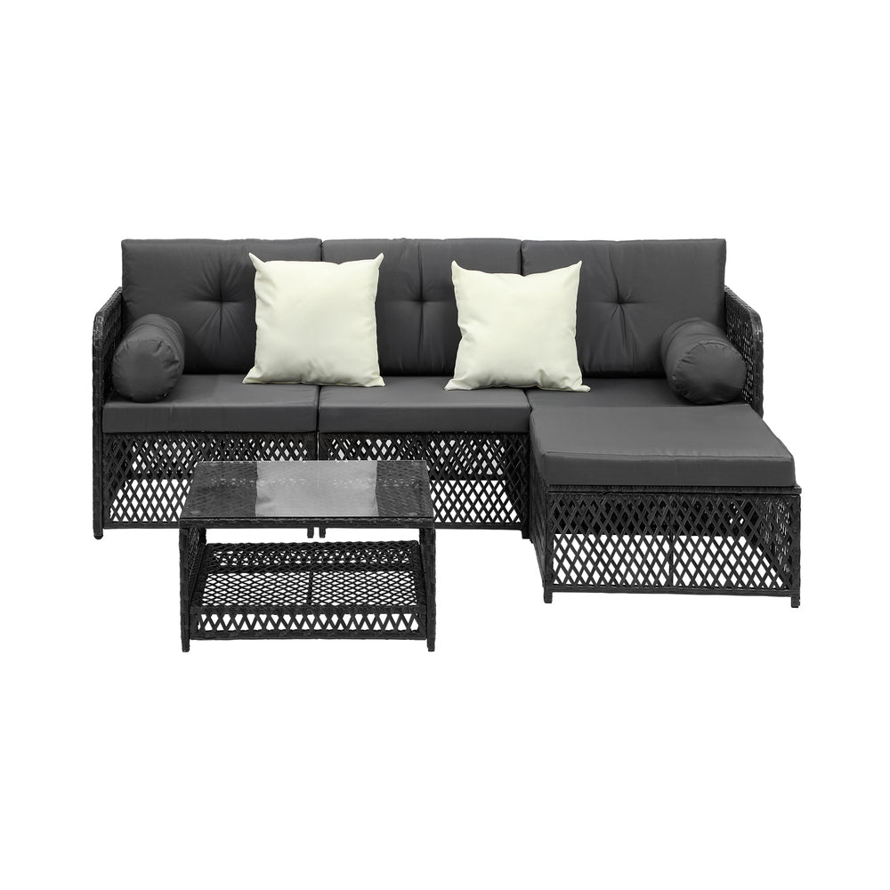 Outdoor Furniture Sofa Set 5PCS Wicker Lounge Setting