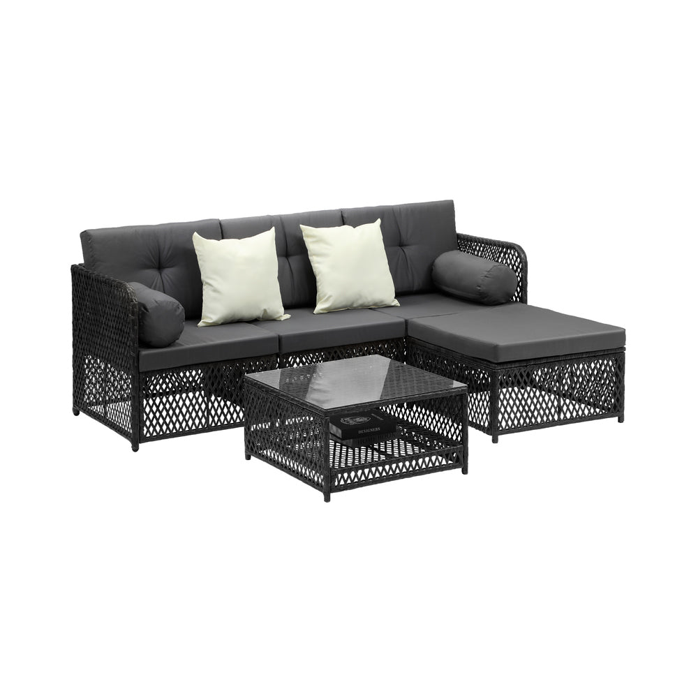 Outdoor Furniture Sofa Set 7-Piece Wicker Lounge Setting