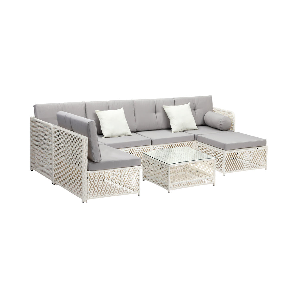 Outdoor Furniture Sofa Set 7-Piece Wicker Lounge Setting