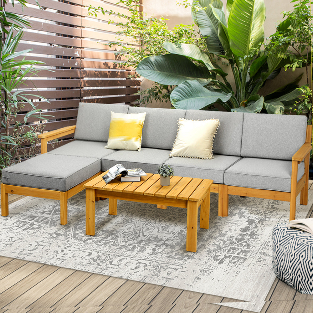 Outdoor Sofa Set Lounge Patio Set 6 Piece