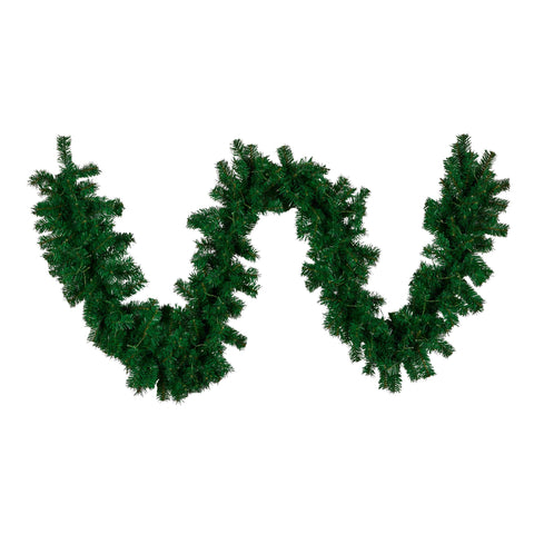 Green Pre-Lit Christmas Garland - 274cm