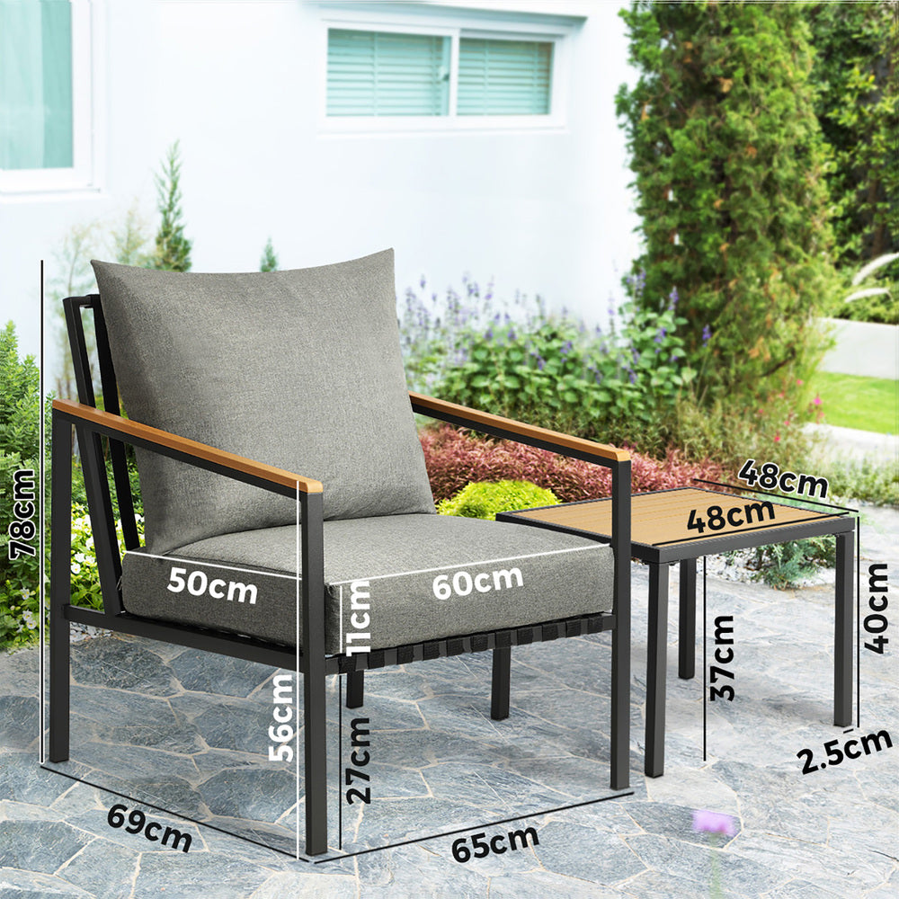 Outdoor Lounge Chairs  & Table Sofa  Set Dining Setting Patio Furniture