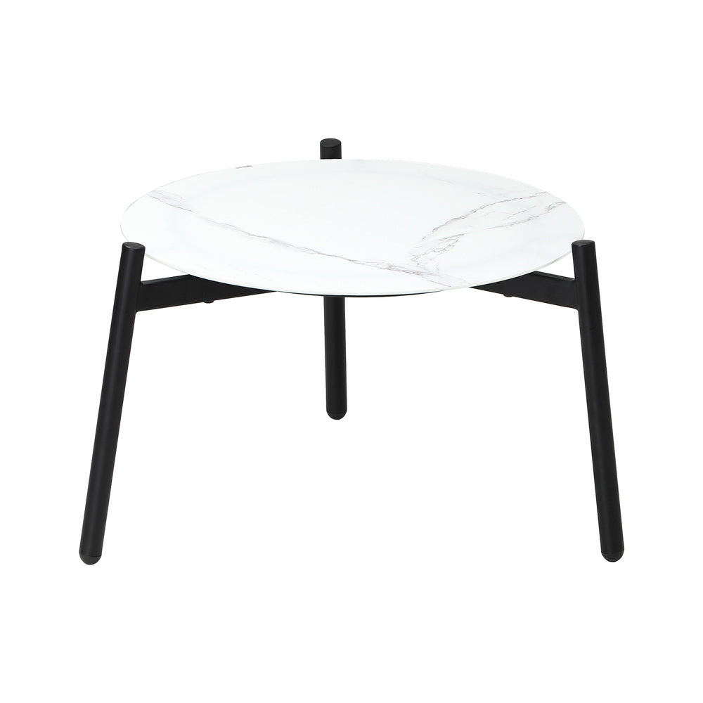 Outdoor Coffee Side Marble Table 50/70cm Round White