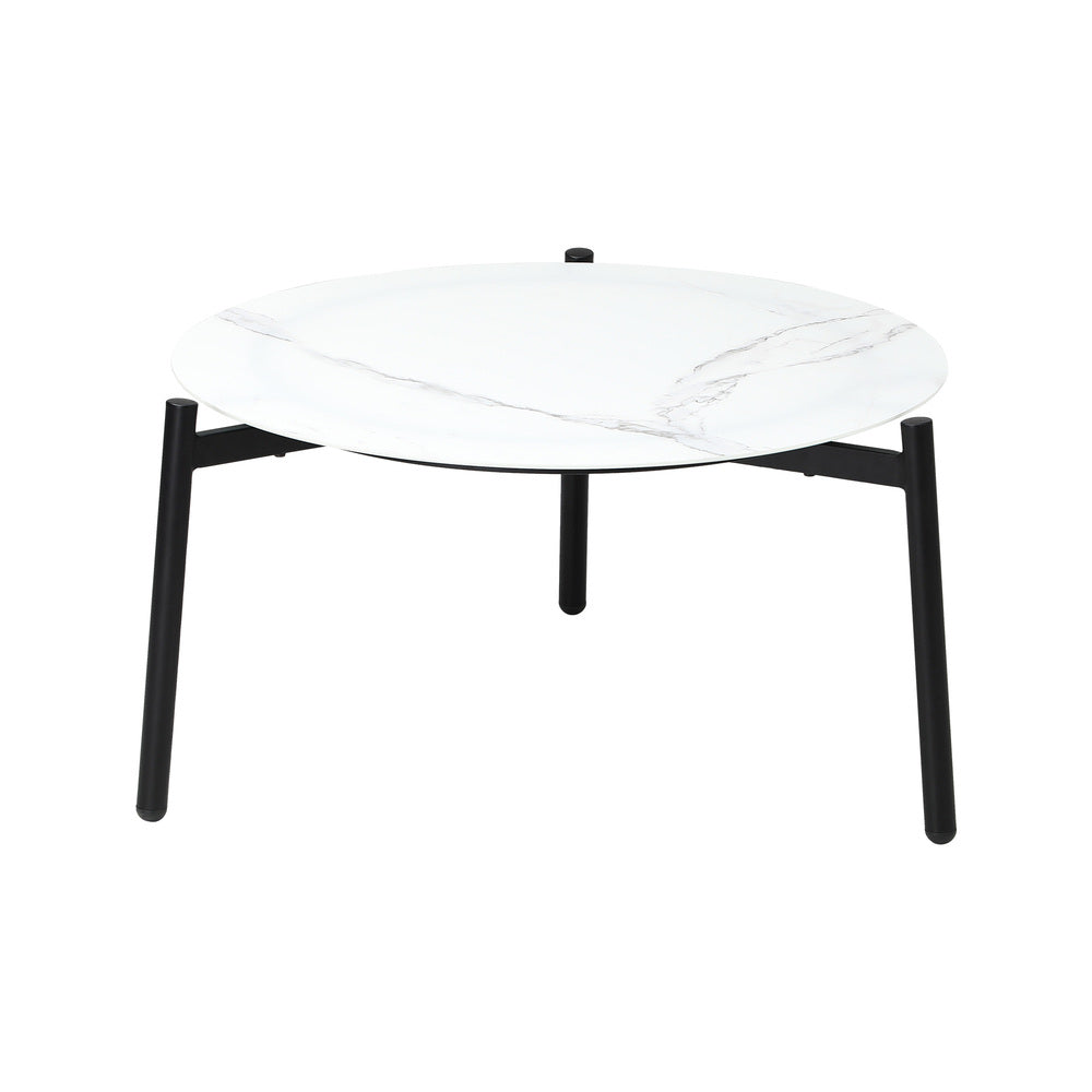 Outdoor Coffee Side Marble Table 50/70cm Round White