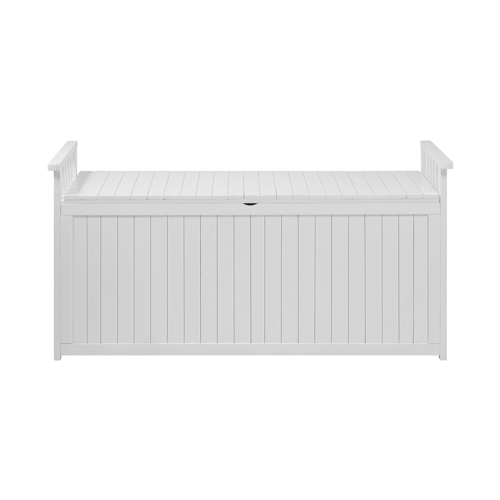 Outdoor Storage Box Garden Bench Wooden 500L Charcoal