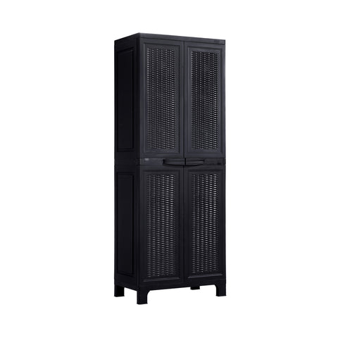 Outdoor Storage Cabinet Adjustable Tall Black