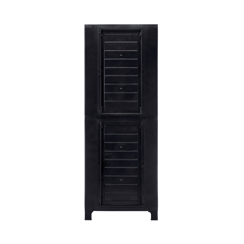 Outdoor Storage Cabinet Adjustable Tall Black