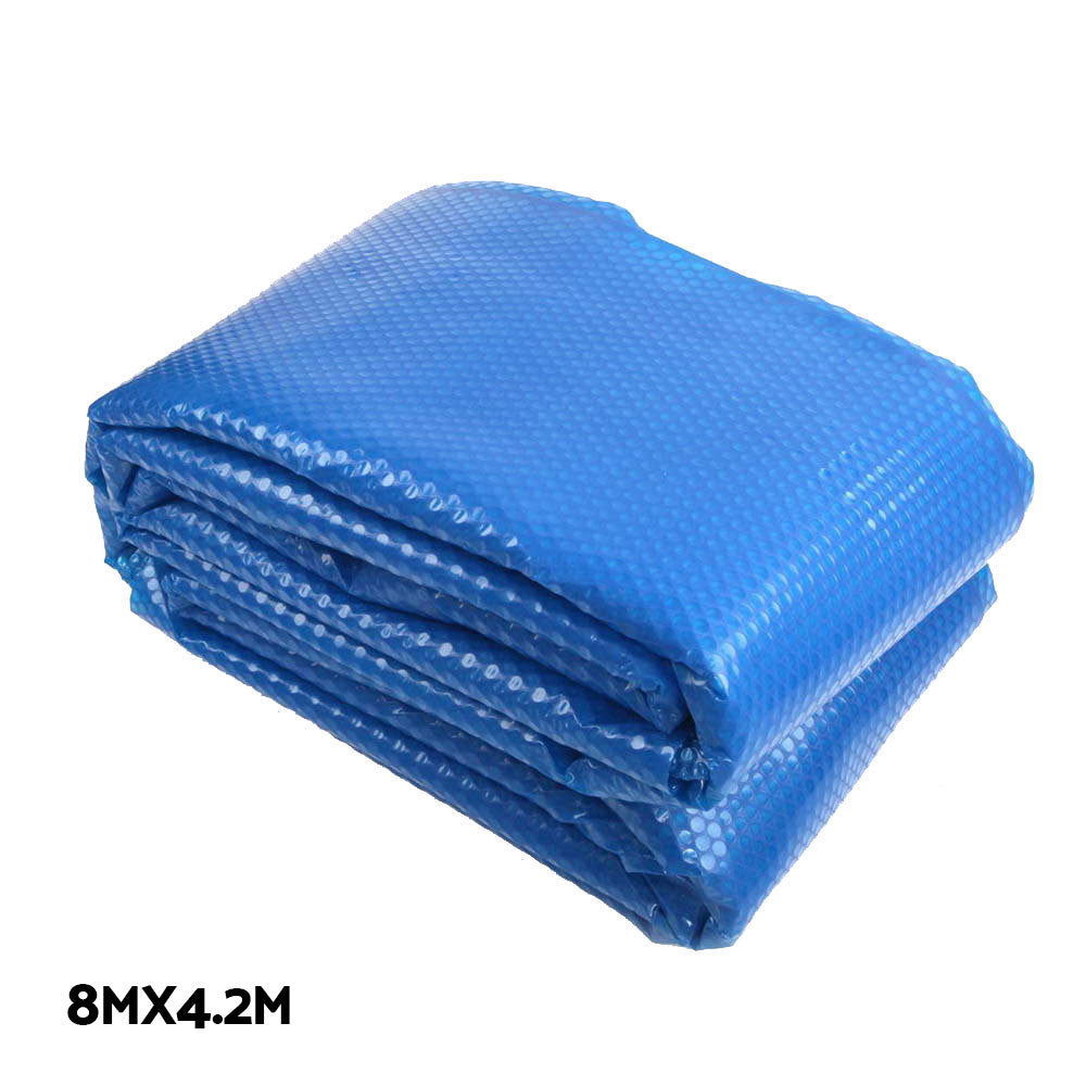 Pool Cover 400 Micron 8X4.2M Swimming Pool Solar Blanket 5.5M Roller