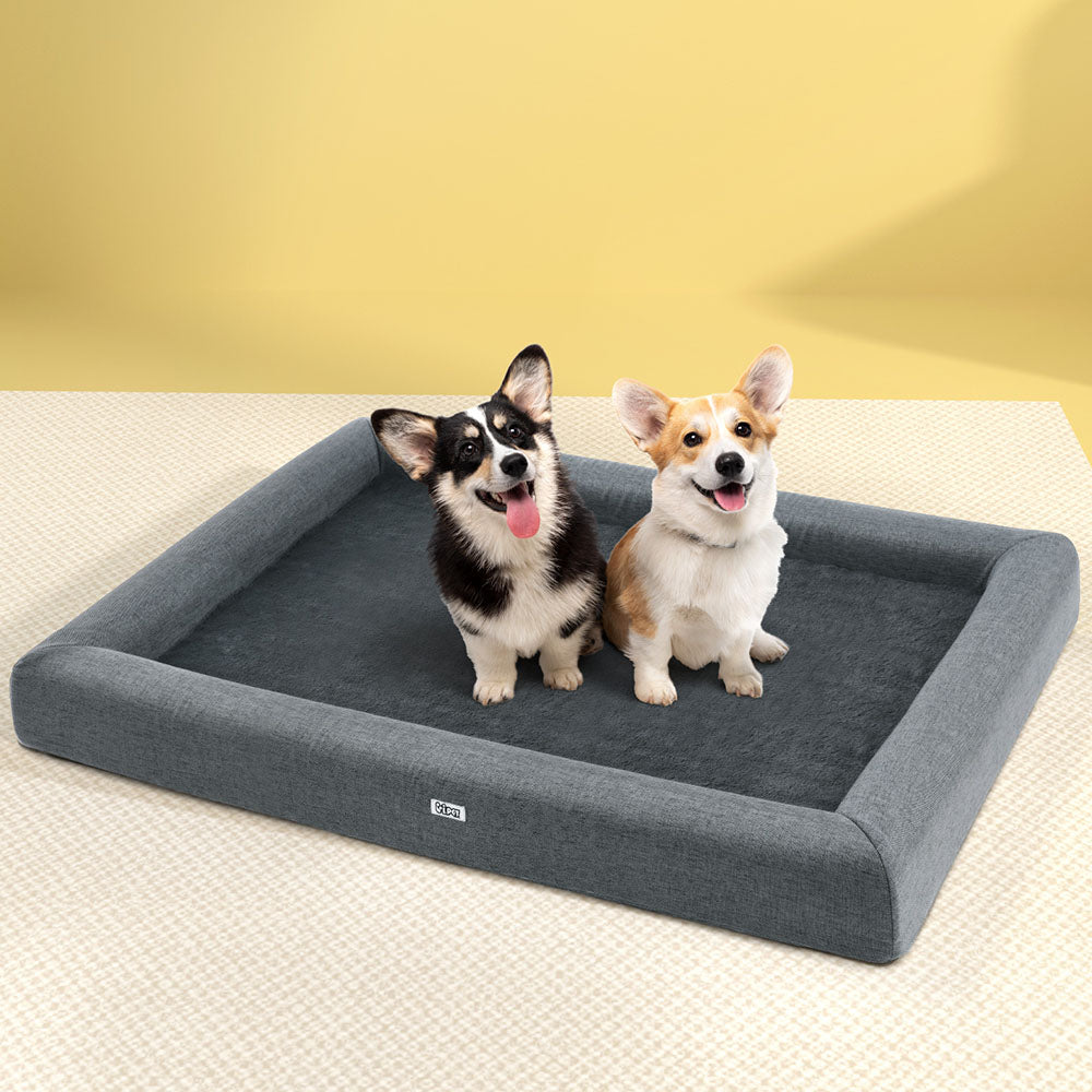 Pet Sofa Bed Egg Crate Cushion Grey