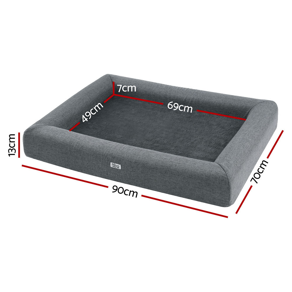 Pet Sofa Bed Egg Crate Cushion Grey