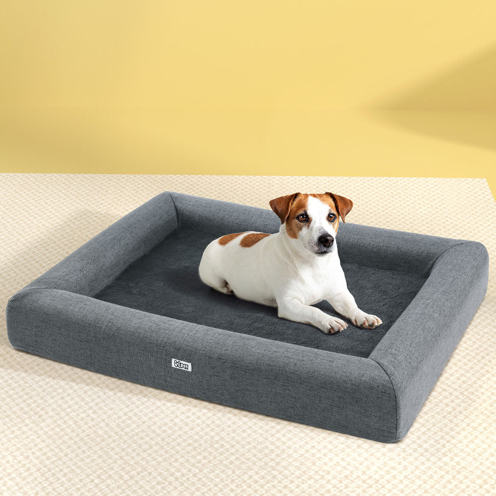 Pet Sofa Bed Egg Crate Cushion Grey