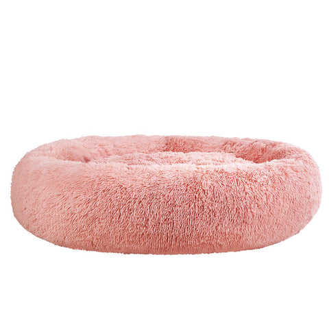 Pet Bed Dog Cat 110Cm Calming Extra Large Soft Plush Pink