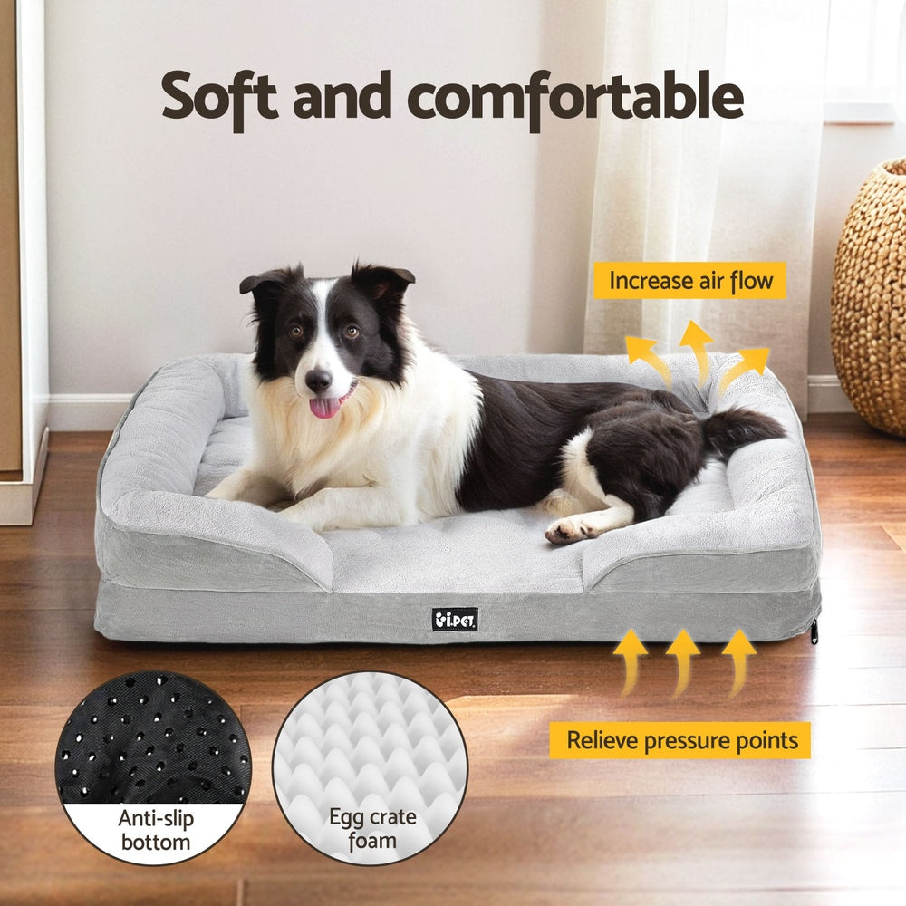 Pet Bed Dog Calming Soft Cushion Egg Crate Large Sofa Washable