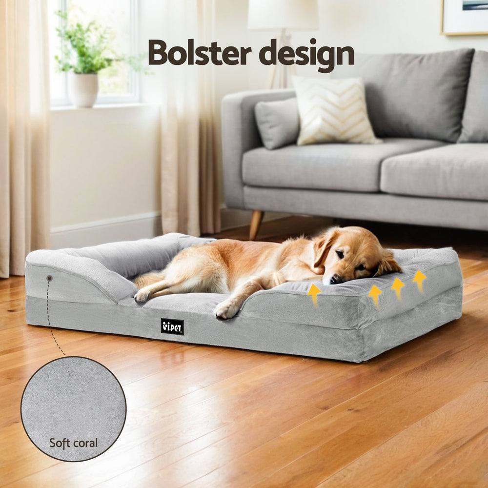 Pet Bed Dog Calming Soft Cushion Egg Crate Large Sofa Washable