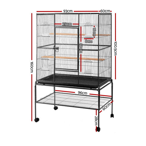 Large i.Pet Bird Cage 160cm Stand-Alone with Wheels