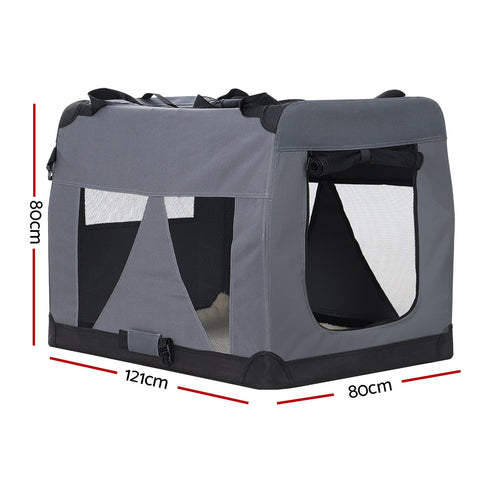 Pet Carrier Soft Crate Dog Cat Travel 121x80CM Portable Foldable Car 4XL