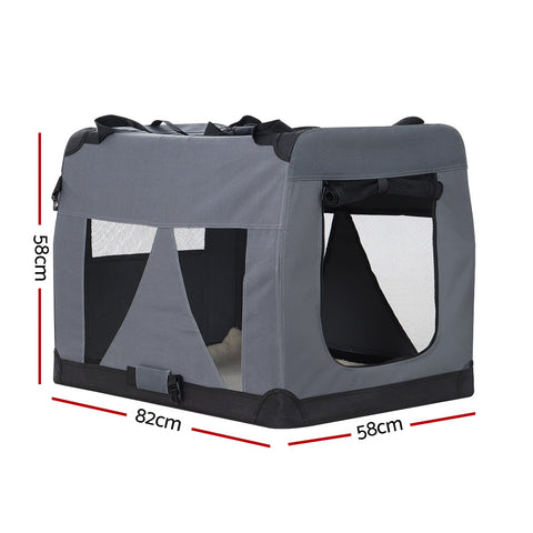 Pet Carrier Soft Crate Dog Cat Travel 82x58CM Portable Foldable Car XL