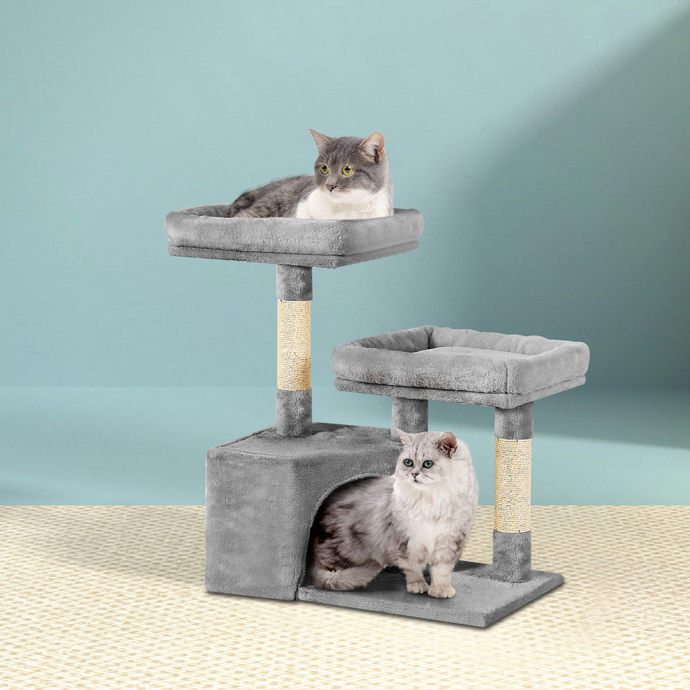 Durable Cat Tree Tower with Scratching Posts - 69cm