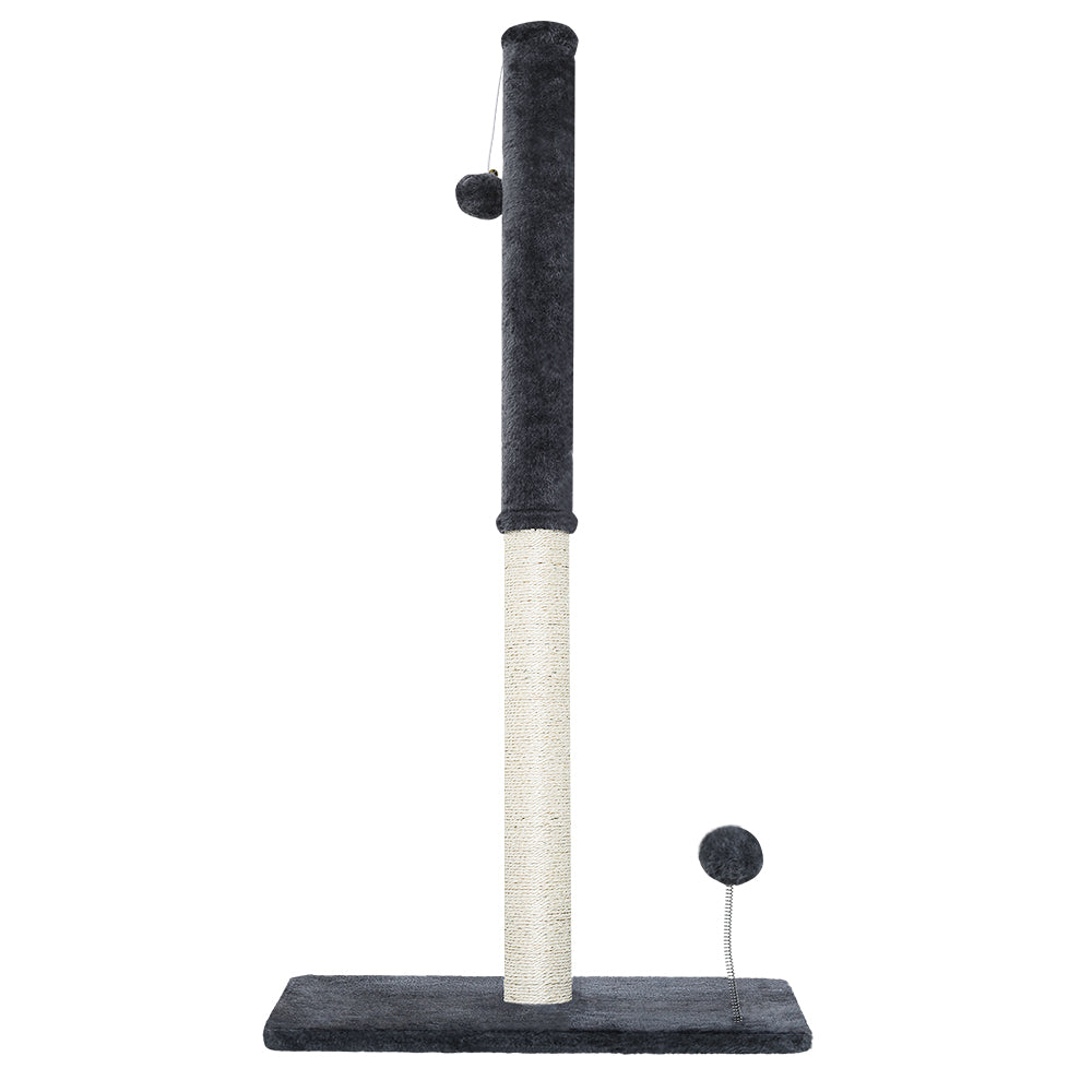 Sleek Cat Tree Tower with Scratching Posts - Grey 105cm