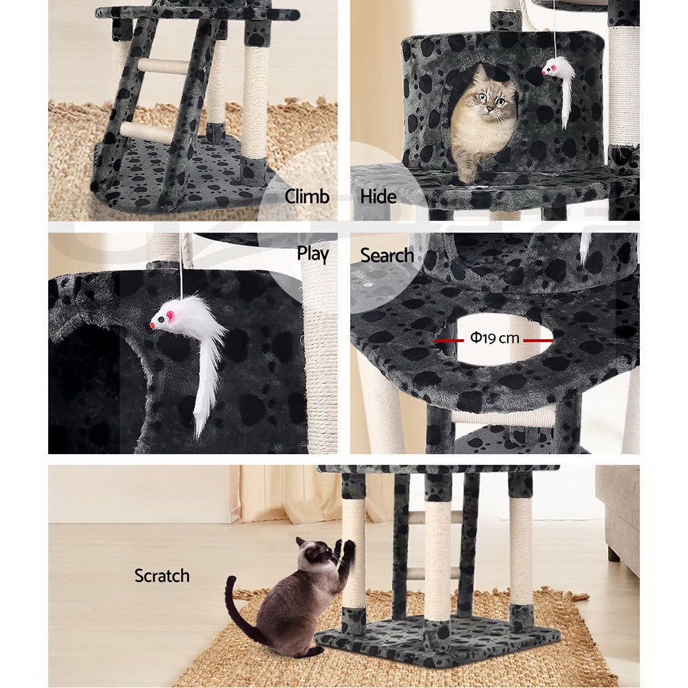 Stylish Cat Tree Tower with Scratching Posts - 120cm