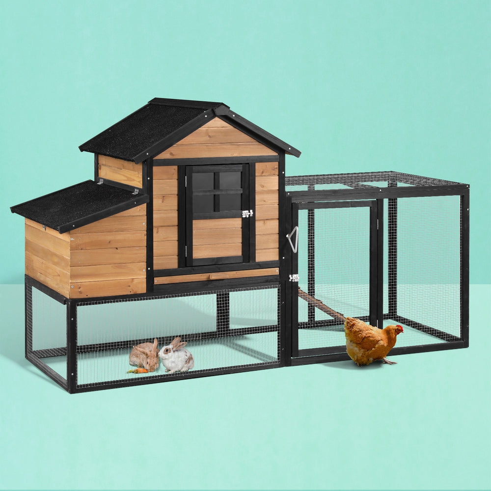 Modern Extra Large Wooden Chicken Coop - Outdoor Bunny House