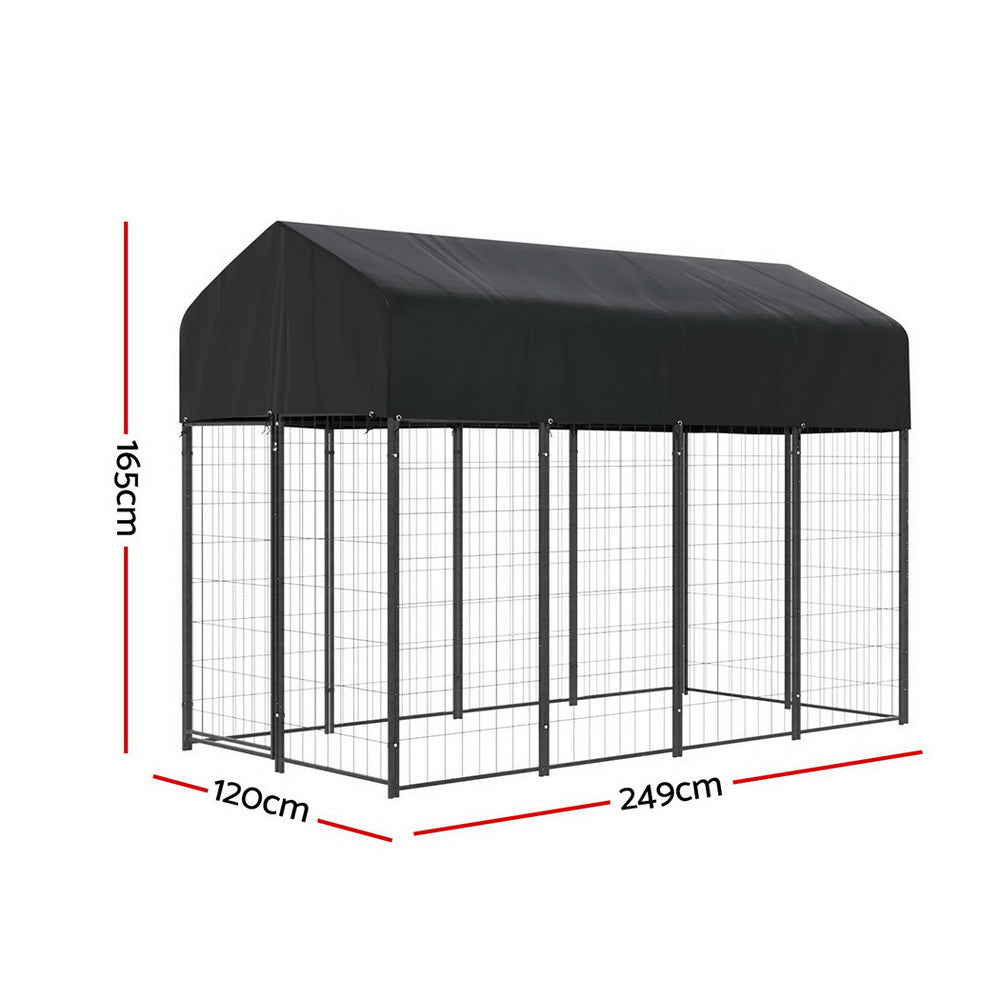 Heavy-Duty Extra Large Dog Kennel - Outdoor Metal Playpen