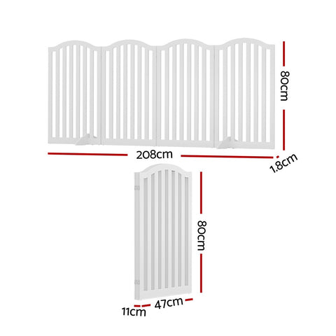 Dog Playpen Enclosure 4 Panel Pet Fence Wooden Play Pen