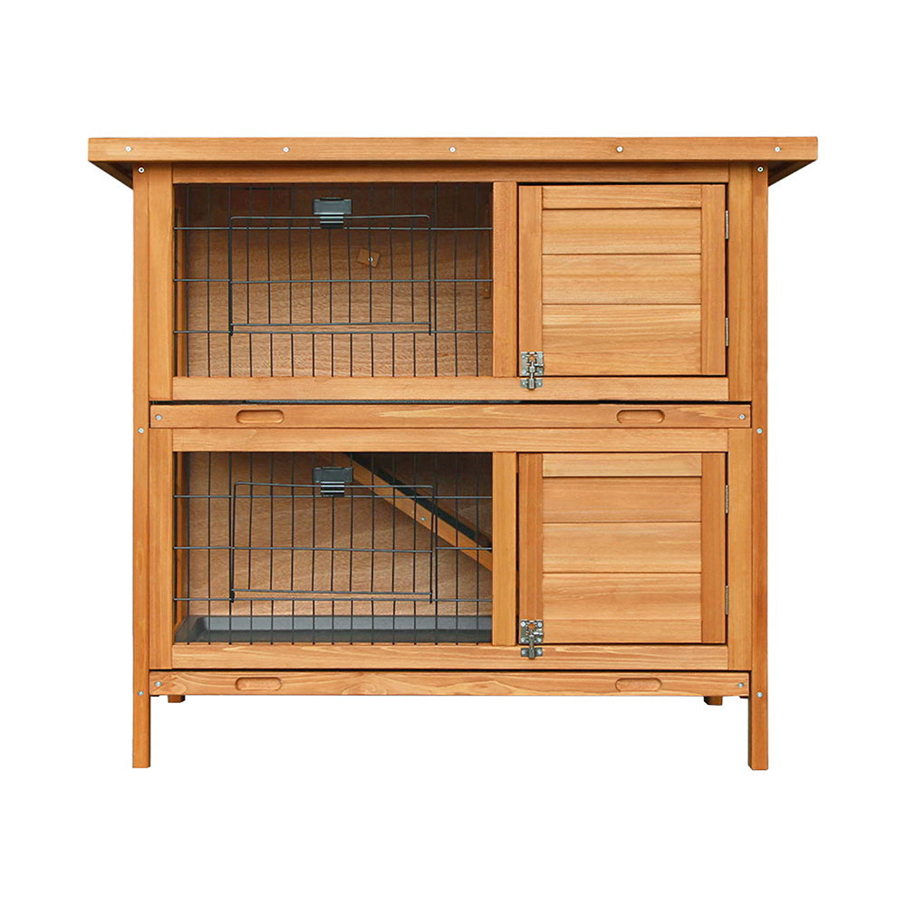 Large Rabbit Hutch 91.5X45X82Cm Chicken Coop Wooden House