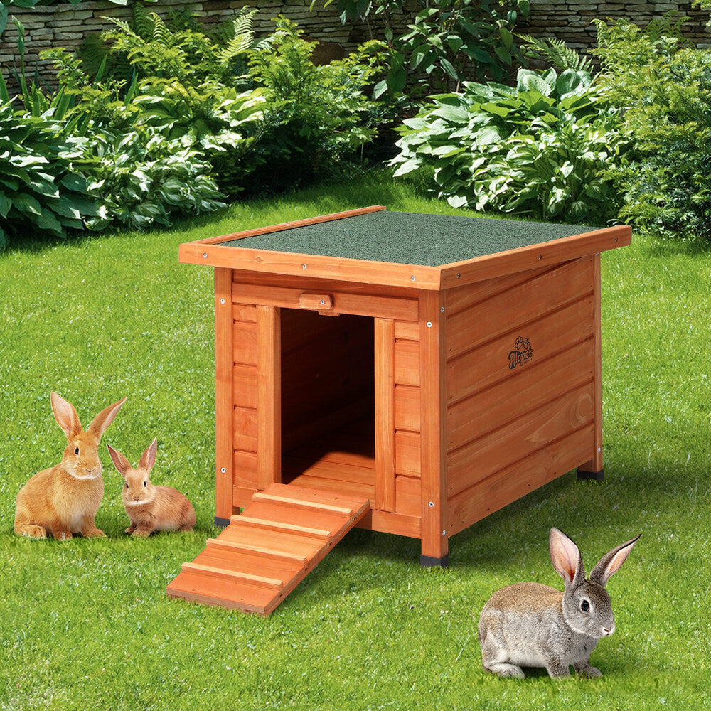 Cube Rabbit Hutch Wooden Cage Chicken Coop House Enclosure Outdoor Indoor