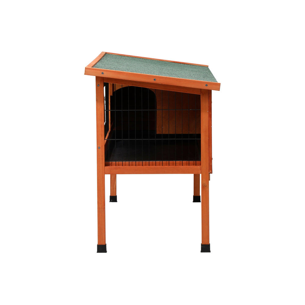 Rabbit Hutch Wooden Cage Chicken Coop Free Standing 91cm House Outdoor