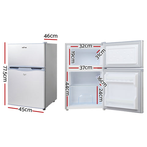 65L Portable Fridge Freezer Bar Upright Camping Caravan