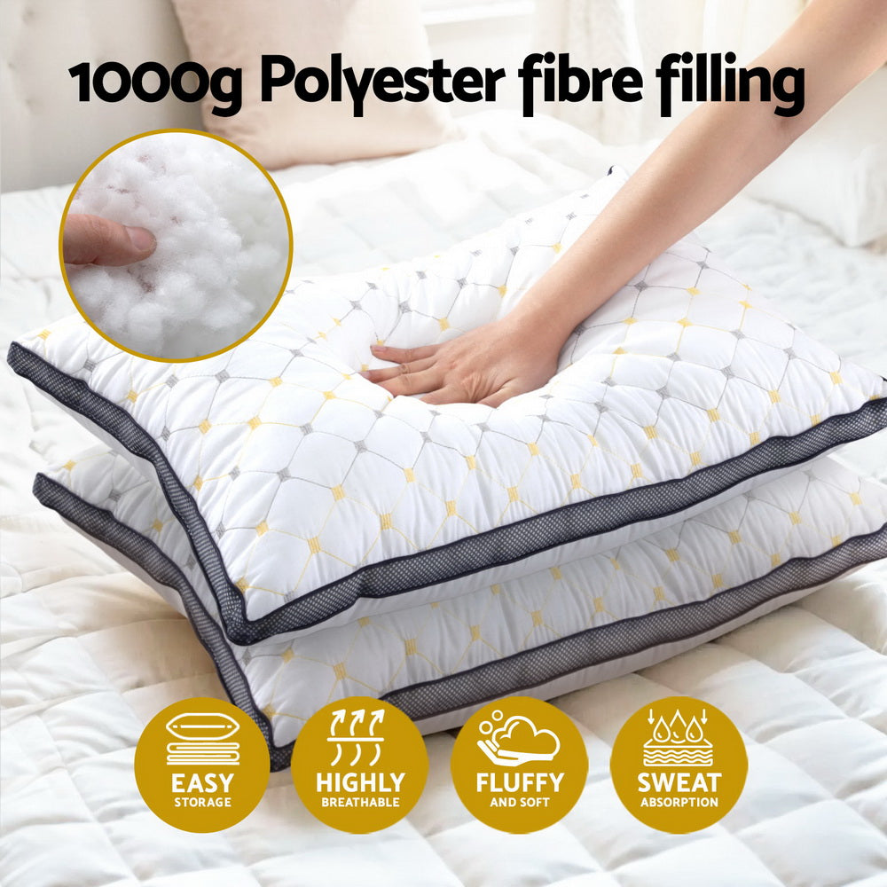 2pcs Pillows Microfibre